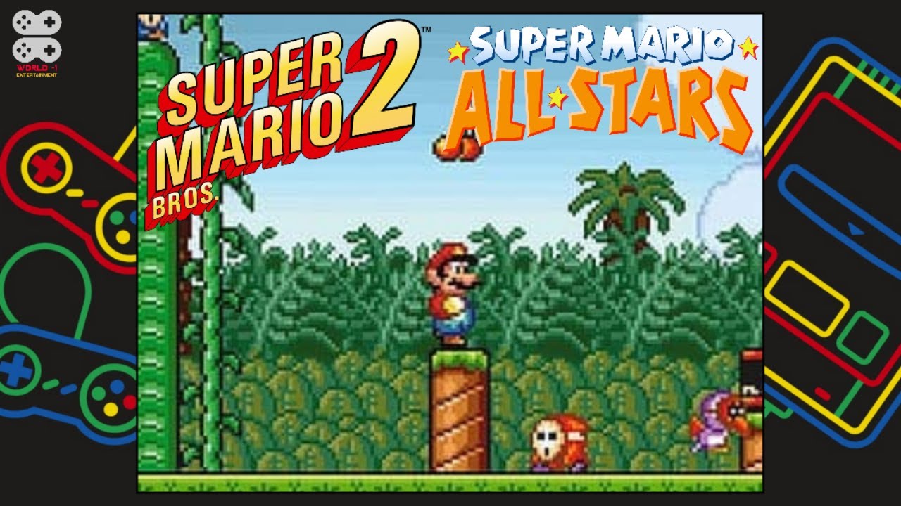 Super Mario Bros 2 (Super Mario All Stars SNES) No Warps Full Game ...