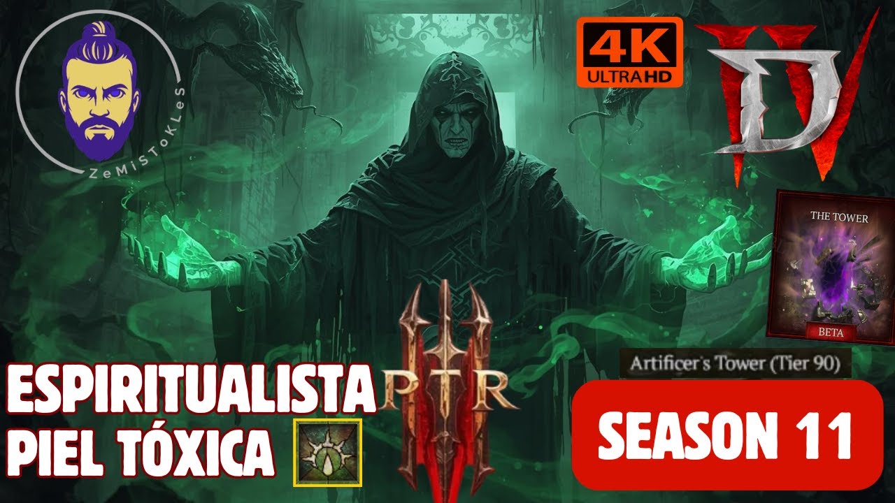 [Diablo 4 PTR S11] PIEL TÓXICA [TOXIC SKIN] La Build MÁS RÁPIDA y LETAL del  ESPIRITUALISTA⚡