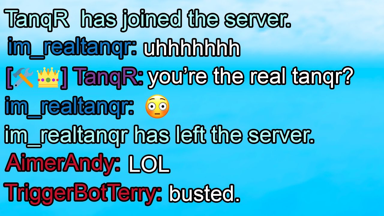 Он притворялся мной, поэтому я присоединился к нему на главной странице (Roblox Arsenal)