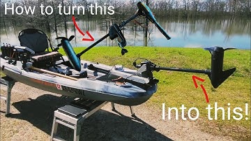 Best kayak trolling motor setup! Homemade Powerdrive with power lift!!