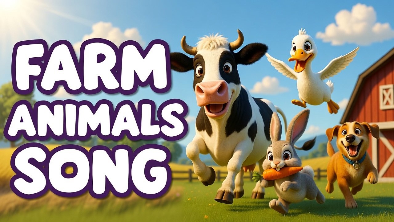 Сельскохозяйственные животные для детей 🐑 | Пойте, учитесь и открывайте для себя названия и звуки...