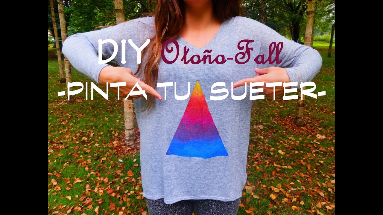 Otoño- tu sueter -DIY Fall- Paint your sweater - YouTube