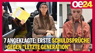 7 Angeklagte: Erste Schuldsprüche gegen "letzte Generation"