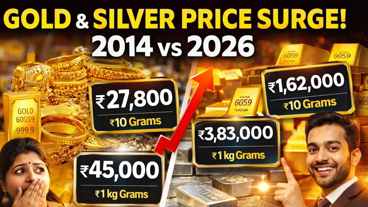 चांदी 4 लाख? सोना 1.62 लाख! | 2014 vs 2026 Gold Silver Price Explosion | Dollar, Gas, World news