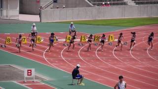 20150719群馬県国体予選女子記録会100ｍ2組