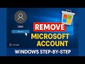 How to Remove Microsoft Account in Windows 10 & 11 | Step-by-Step Guide 2025 #windows