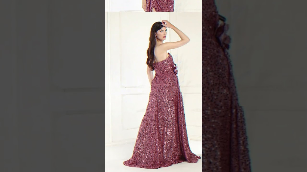 May Queen MQ1968 Strapless Sequin Formal Gown