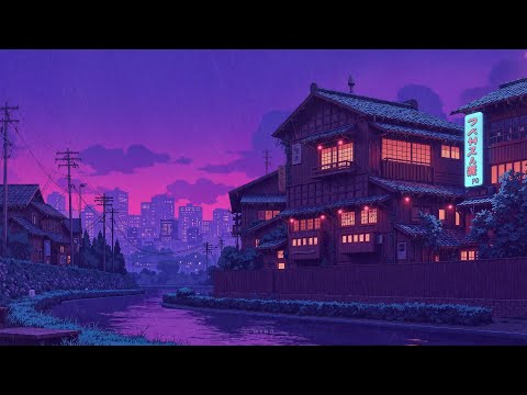 Soft Melancholy Rainy Japanese Town Ambience And Lofi Beats Chillhop For Calm Beautiful Days