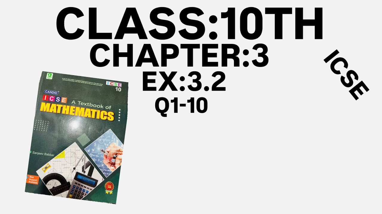 Class:10th|| Chapter:3|| Ex:3.1|| Q1-10|| Maths corner - YouTube