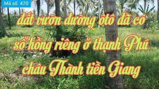 Bán 3 Lô Đất Liền Kề 1038 Mặt Tiền Đường Ôtô Ở Châu Thành Tiền Giang Mã Số 470