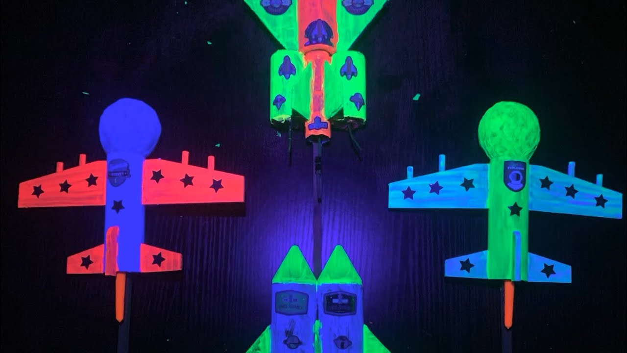 Fireworks | (Uv Experiment) | Stunt Planes With Space Rockets | 