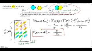 Probability Or Statement
