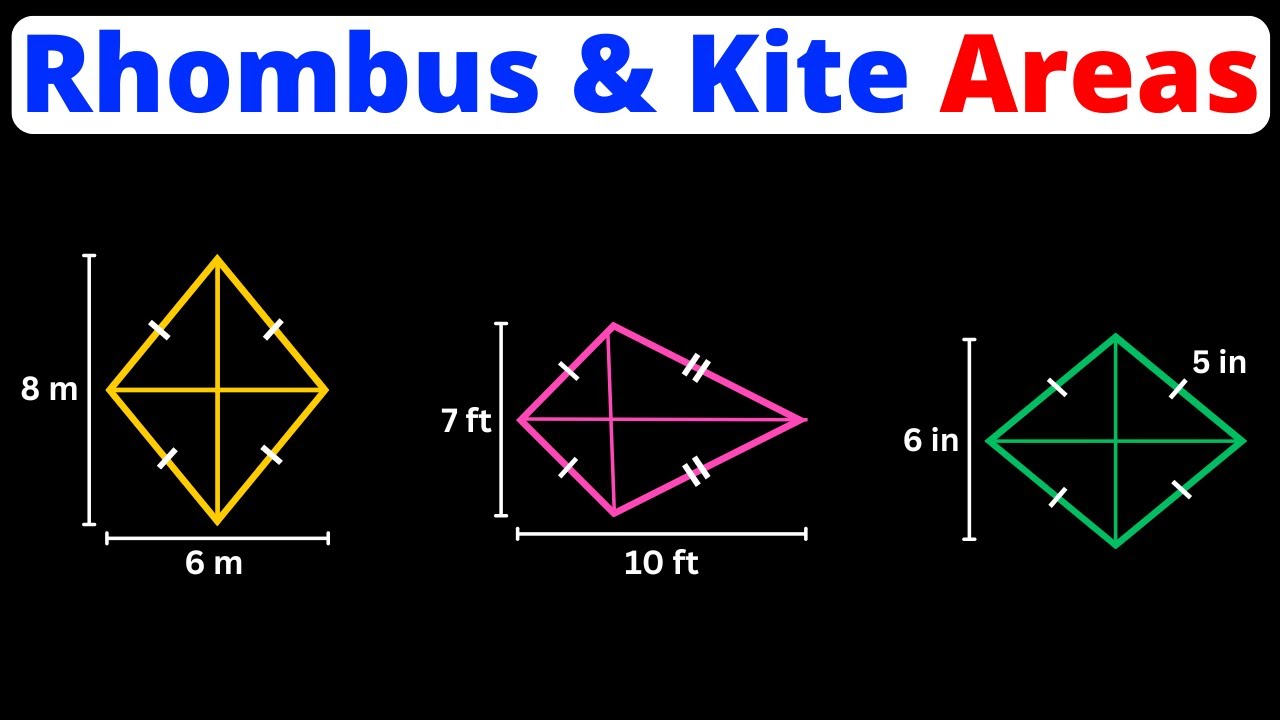 Area of a Rhombus and Kite | Geometry | Eat Pi