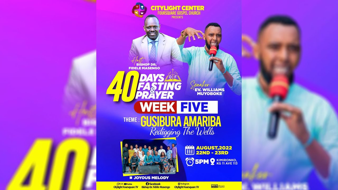 FOURSQUARE TV || DAY 27 OF 40 DAYS OF PRAYERS AND FASTING WITH EV. WILLIAMS MUYOBOKE  - 22.08.2022