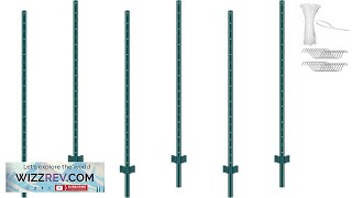 VEVOR 6 ft Metal Fence Post  6 Pack U Channel Steel Stakes