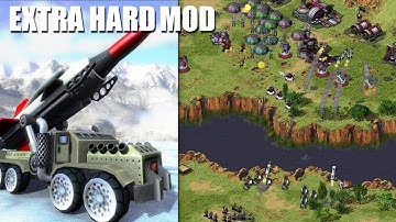 Red Alert 2 | Extra Hard Mod | Constant bombardment from the brutal ai