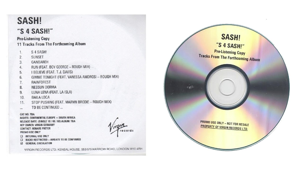 SASH! feat Vanessa Amorosi - Gimme Tonight (Rough Mix) (2002 