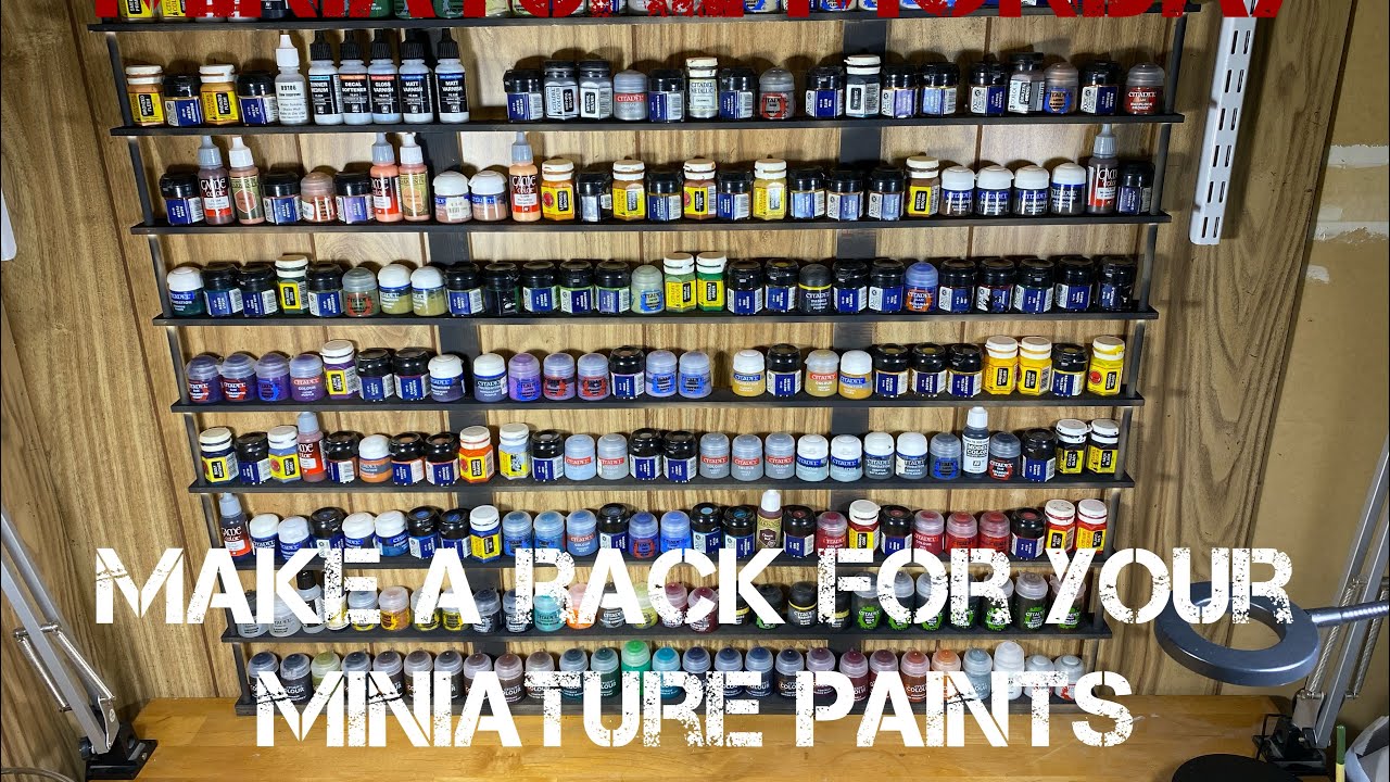 Miniature Monday How to make a cheap rack for your miniature paints 
