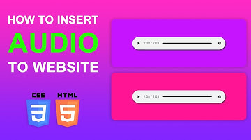 How to add audio to website using Html5 | web designing