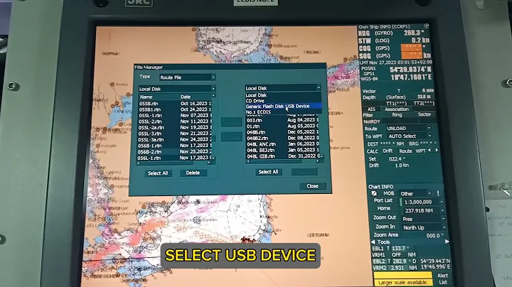 How to export route file in JRC ECDIS (rtn file) |Model JRC JAN 2000