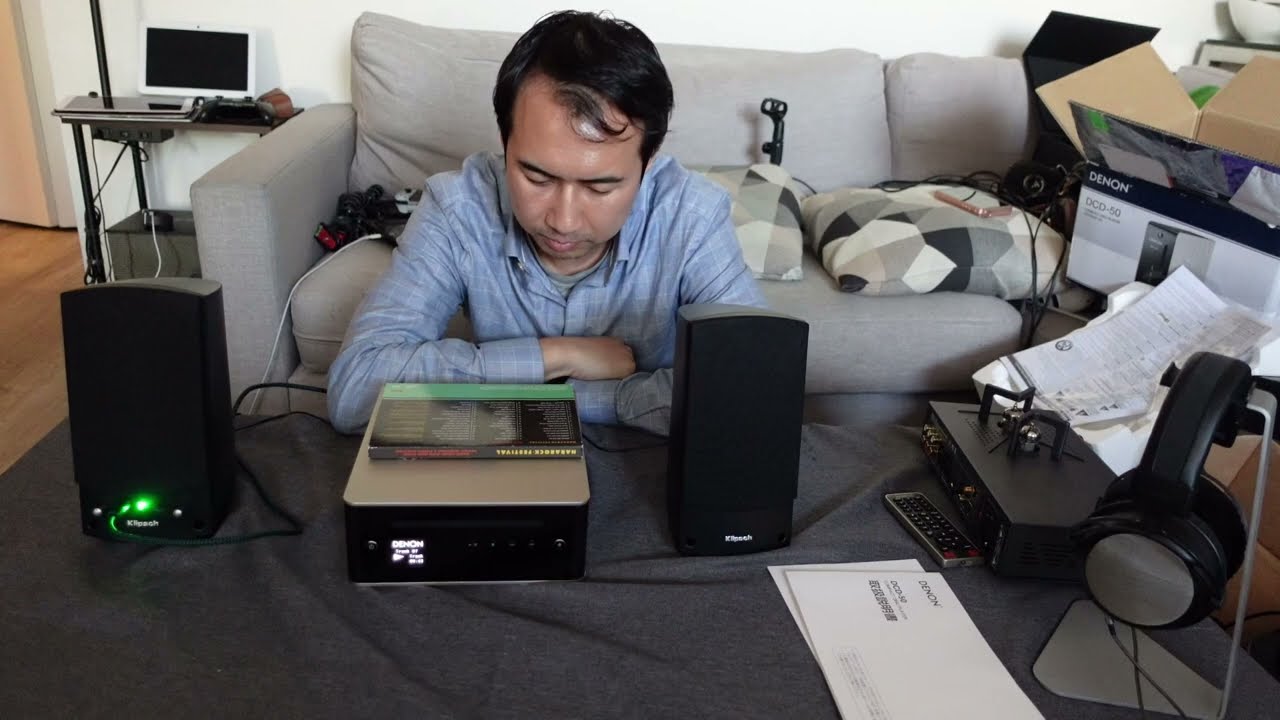 Denon DCD-50 CD player unboxing + overview + demo - YouTube