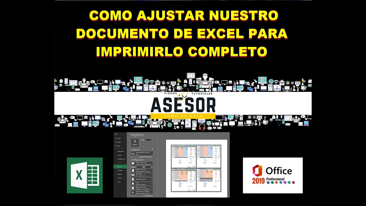 COMO AJUSTAR NUESTRO DOCUMENTO DE EXCEL PARA PODER IMPRIMIRLO COMPLETO ...