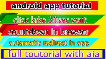 How to add 30sec timer in android app - without 30sec no back-Full toutorial - appybuilder,thunkable