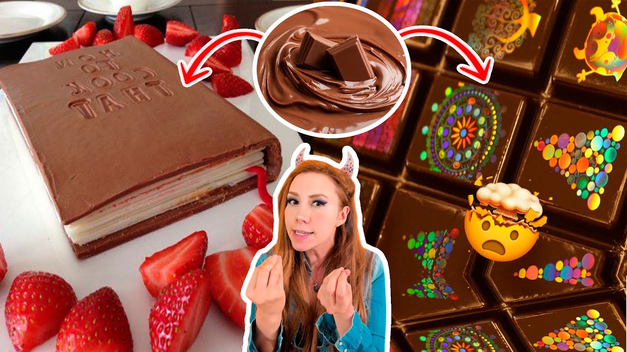 Chocolate HOLOGRÁFICO sin colorante y libro de chocolate.🍫 EXPECTATIVA Y REALIDAD