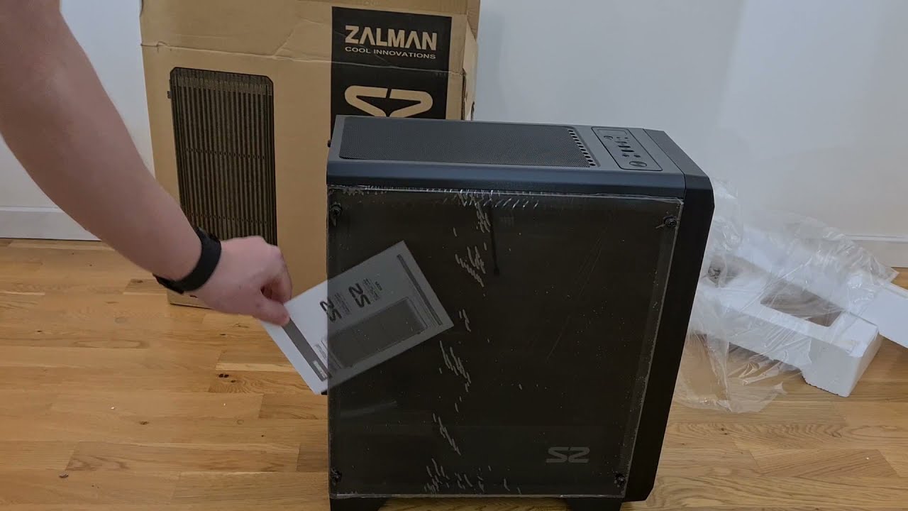 Zalman S2 TG Midi-Tower – Zwart, Met Zijwand Van Gehard Glas – 3 Voorgeïnstalleerde 120mm Fans – Ondersteunt ATX/MATX, GPU Tot 330mm, CPU-koeler Tot 156mm