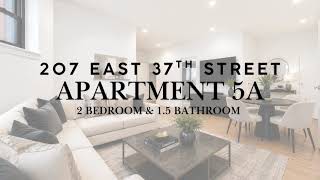 207 East 37th St. - Unit 2F - Two Bedroom 1.5 Bathroom Apartment