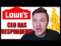 Lowe's CEO Responds To Allegations! | He Doesn't Get It | Lowes