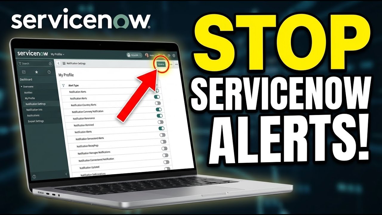 How to disable ServiceNow notifications and alerts - Step By Step - YouTube