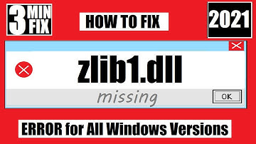 [𝟚𝟘𝟚𝟙] How To Fix zlib1.dll Missing/Not Found Error Windows 10 32 bit/64 bit 🅽🅴🆆