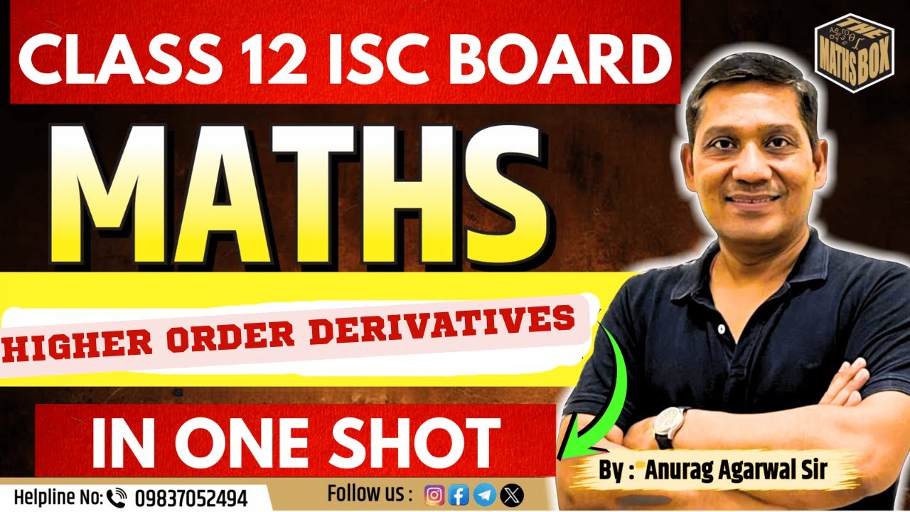 ISC|2026|HIGHER ORDER DERIVATIVES|ISC BOARD EXAM|BOARD EXAM 26|PART -2