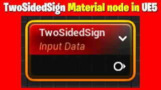 Mastering the TwoSidedSign Material Node in UE5 | Ultimate UE5 Material Node Collection