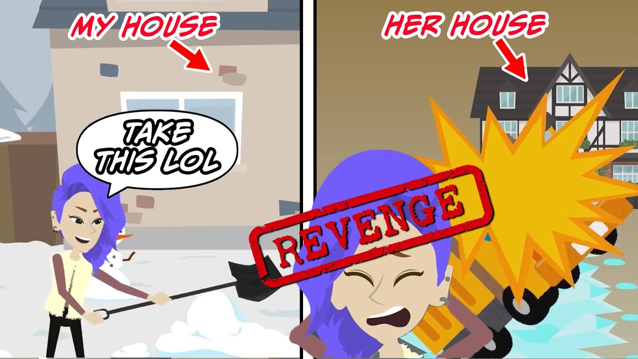 Neighbor tries to annoy me by dumping snow in front of my house but karma strikes back