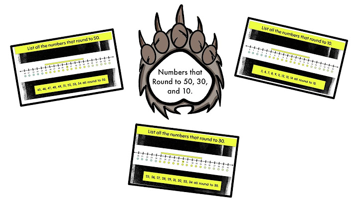 Rounding - List all the Numbers that Round to 50, 30, and 10.