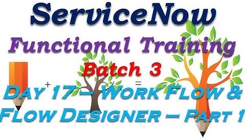 Batch3 :: Day 17 || Work Flow and Flow Designer Part 1|| ServiceNow Functional Training