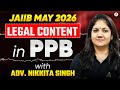 JAIIB May 2026 | Legal Content in PPB With Adv Nikkita Singh | JAIIB PPB 2026 Preparation