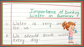 Importance of Drinking Water in Summer | Summer Health Tips | Essay in English for Students