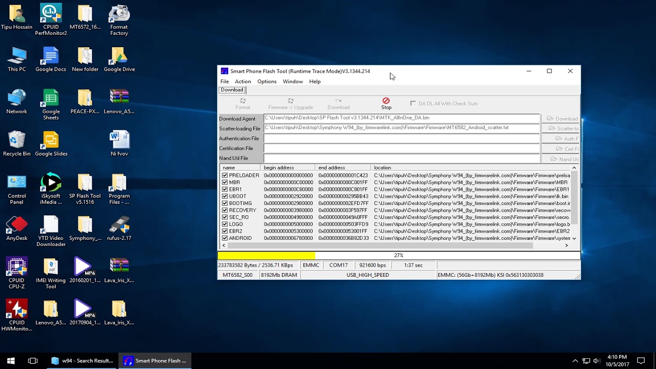 How to flash Symphony W94 and flash file