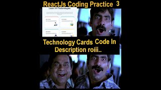 ReactJs | Coding Practice 3 | Code in Description | Technology Cards