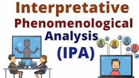 Interpretative Phenomenological Analysis IPA