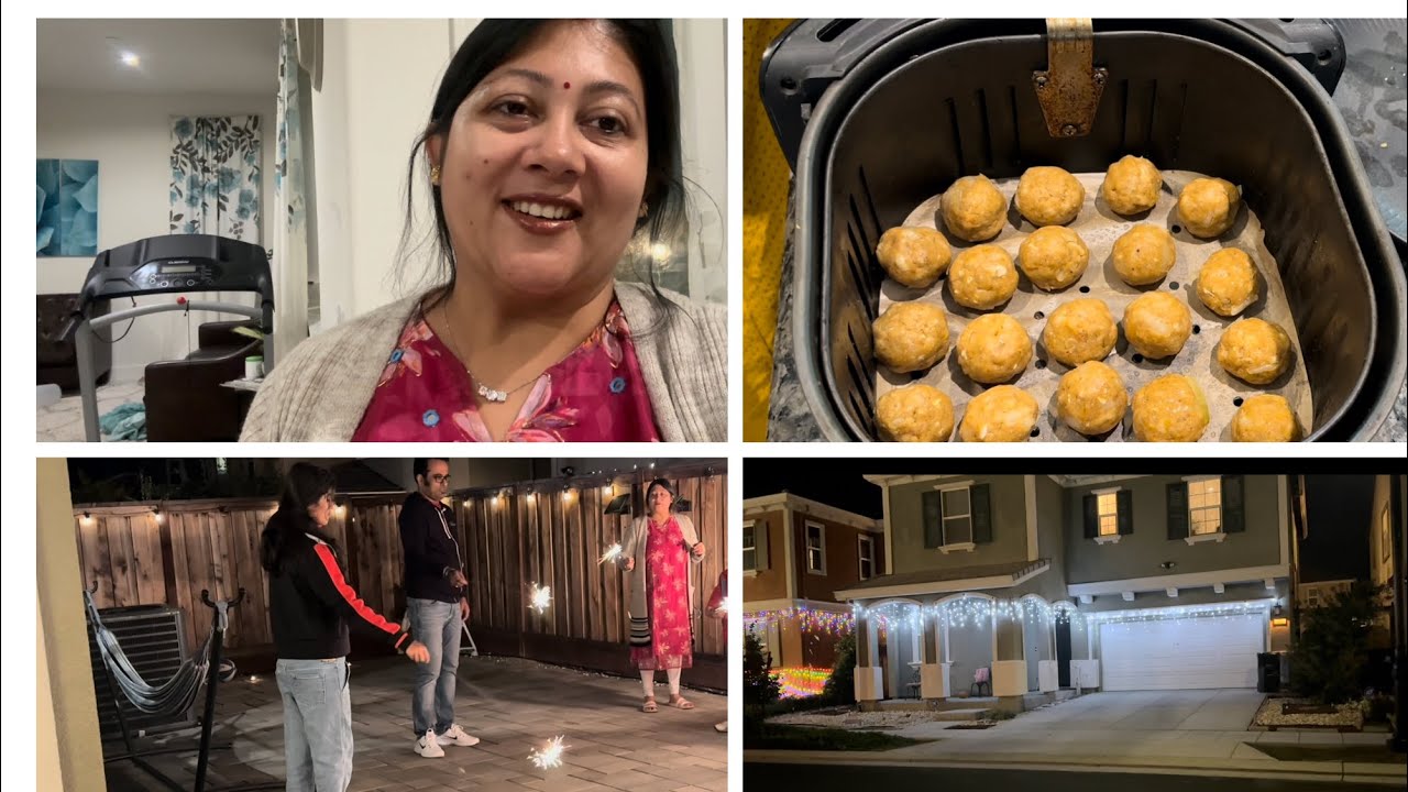 দেশের বাইরে প্রতিটি ঘরে জ্বলছে আজ Diwali আলো. মনে হচ্ছে এ যেন এক মিনি India..airfryer chicken kofta