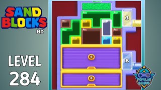 Sand Blocks: Drop Puzzle Level 284: Gameplay Solution