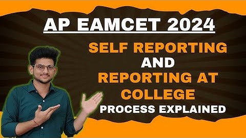 Self Reporting and Reporting at college process explanation | Seat allotment results #seatallotment