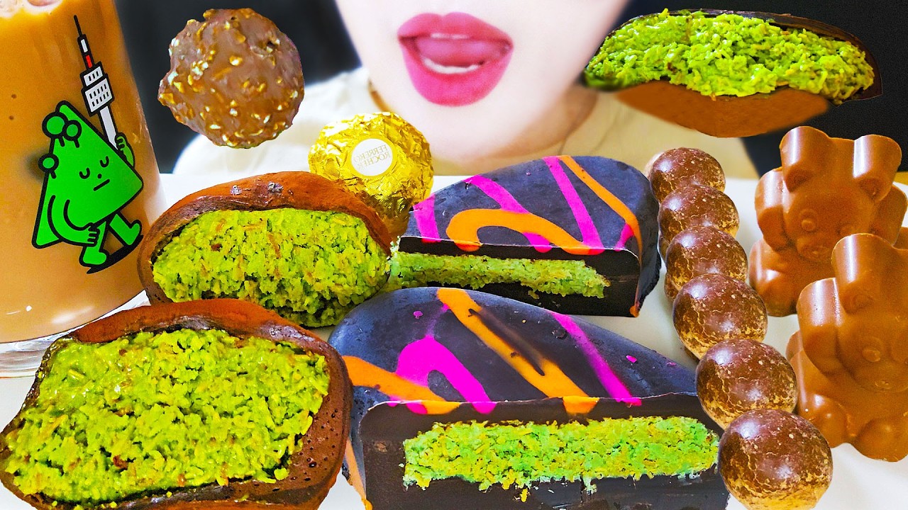 [ASMR] 발렌타인데이 🍫 역대급 바삭함! 두바이 초콜릿 & 두쫀쿠 먹방 | Dubai chocolate & Dubai Chewy Cookie MUKBANG