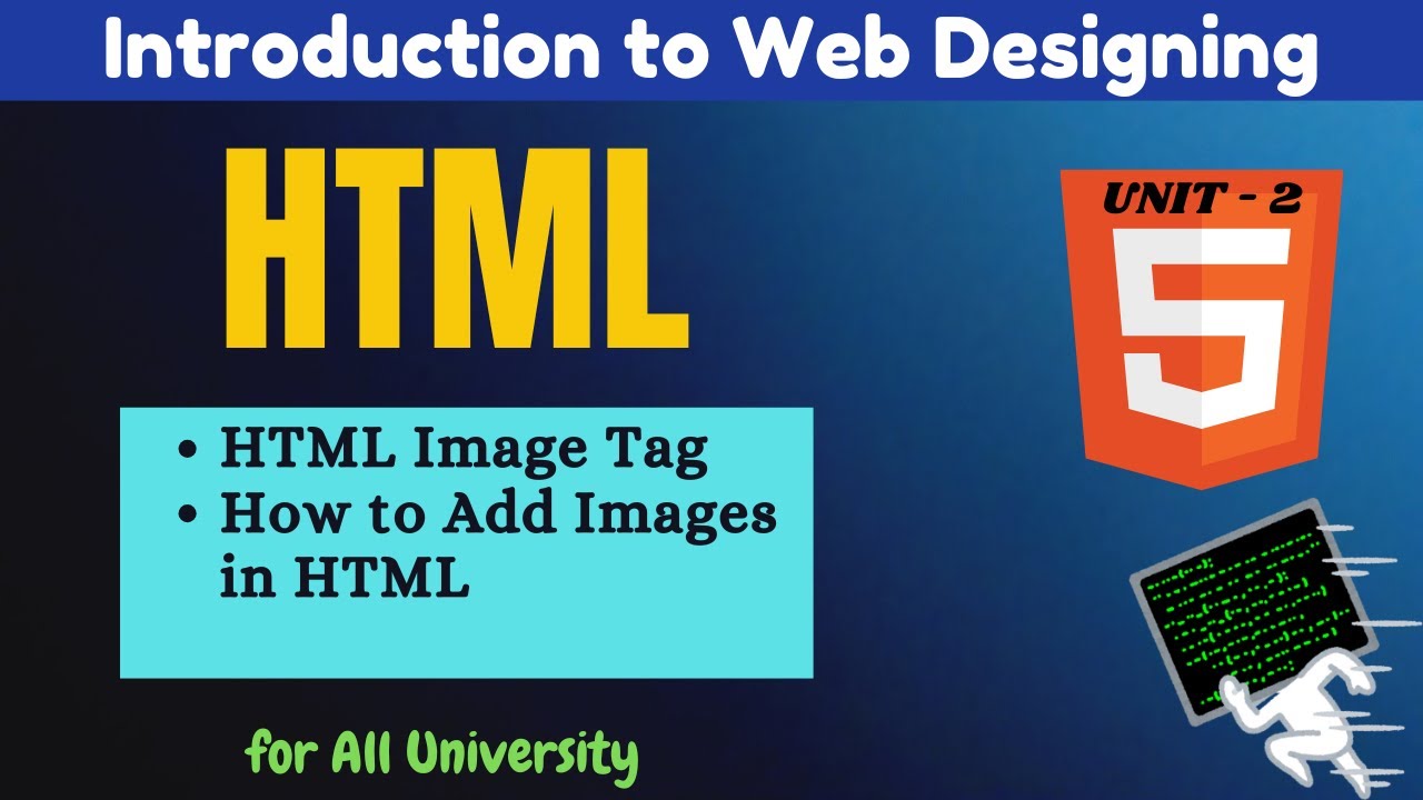 L-2.5 HTML Image Tag | How to Add Images in HTML | Introduction to HTML ...