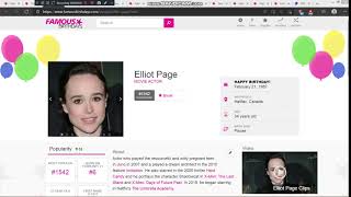 Today is Elliot Page's 34th birthday. We wish her a pleasant birthday journey.