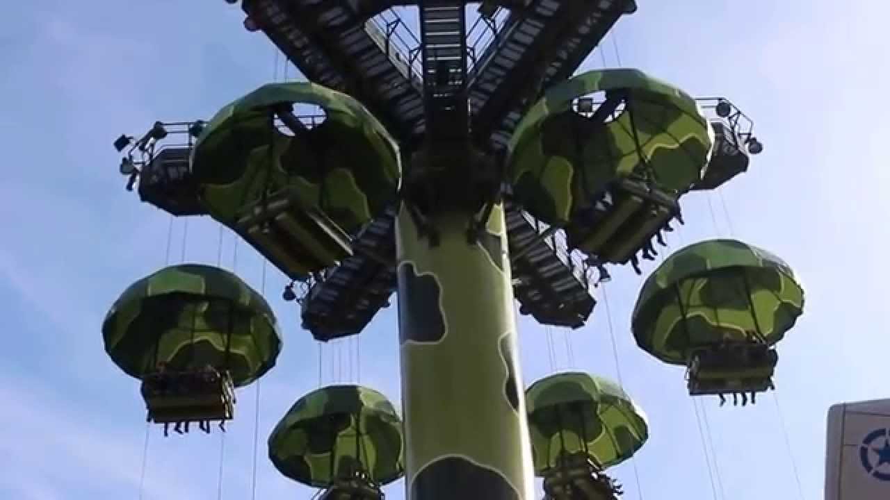 Disneyland Paris Toy Soldiers Parachute Drop offride 2015 YouTube